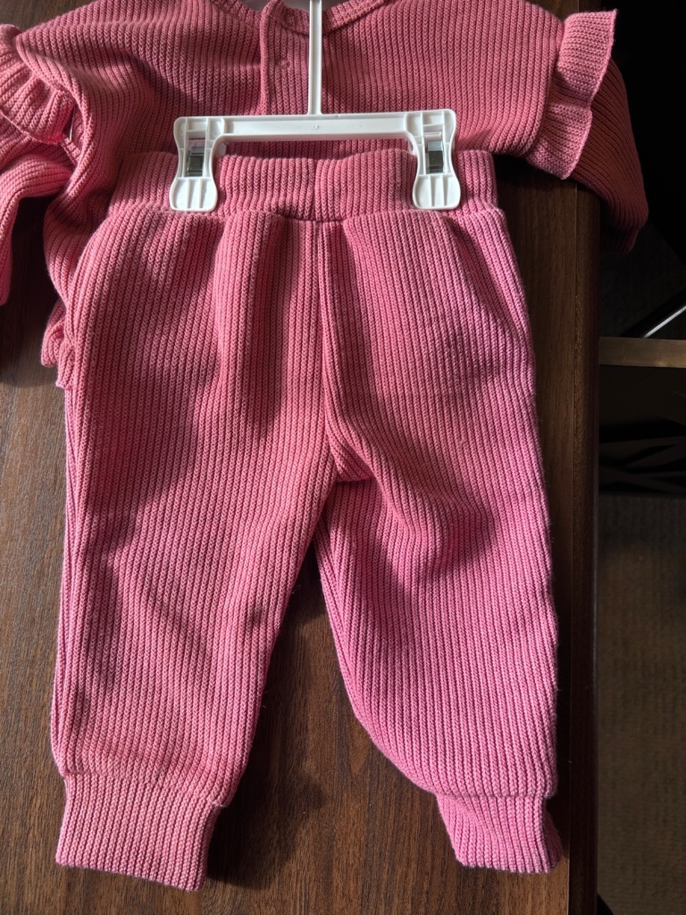 Kids Pink 'Happy' Ribbed Matching Set by​ - Picture 8 of 11
